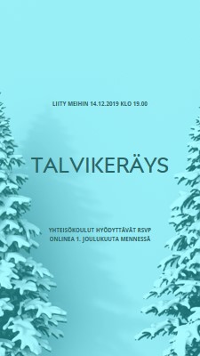 Talvinen ihmemaa blue modern-simple