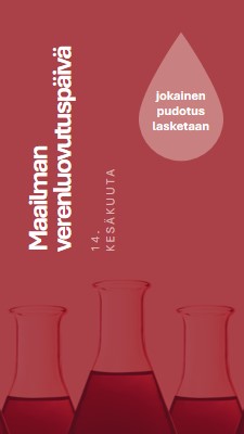 Maailman verenluovutuspäivä red modern-bold