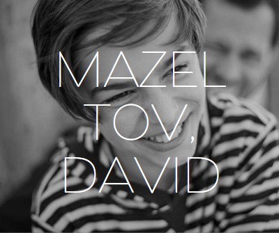 Mazel tov bar mitzvah black modern-simple