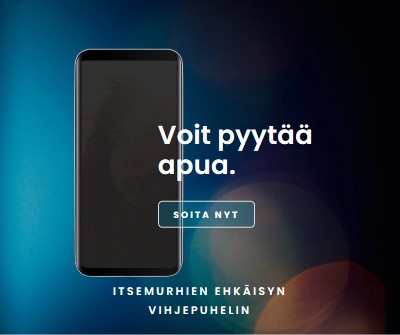 Pyydä apua blue modern-simple