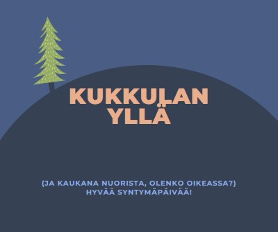 Kukkulan yli blue modern-bold