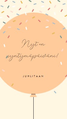 Juhlitaan syntymäpäivääni yellow whimsical-line