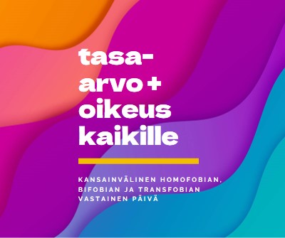 Kansainvälisen homofobian vastaisen päivän kunnia purple modern-bold