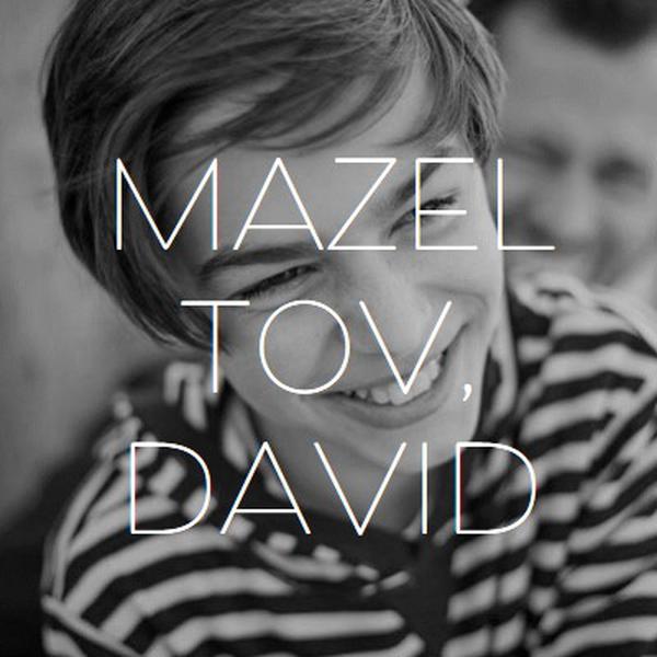 Mazel tov bar mitzvah black modern-simple