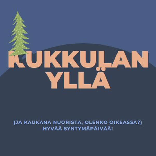 Kukkulan yli blue modern-bold