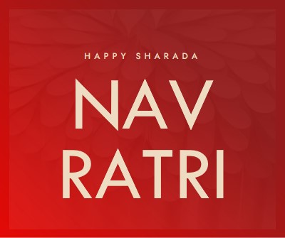 Happy Sharada Navaratri red modern-simple