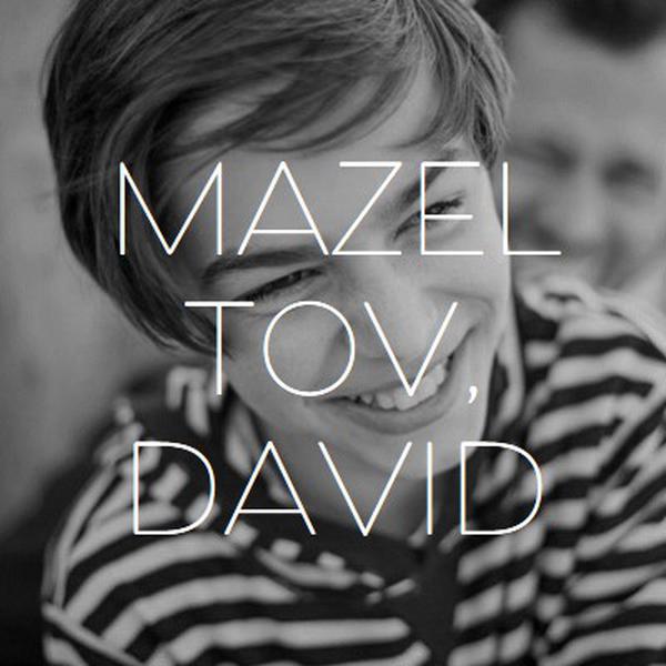 Mazel tov bar mitzvah black modern-simple