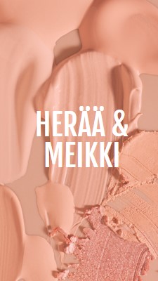 Herää & meikin pink modern-simple