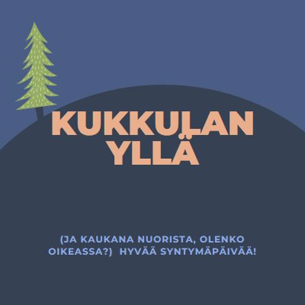 Kukkulan yli blue modern-bold