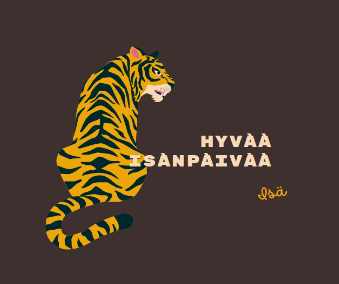 Hyvää isänpäivää, isä brown whimsical-color-block