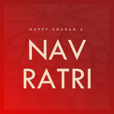 Happy Sharada Navaratri red modern-simple