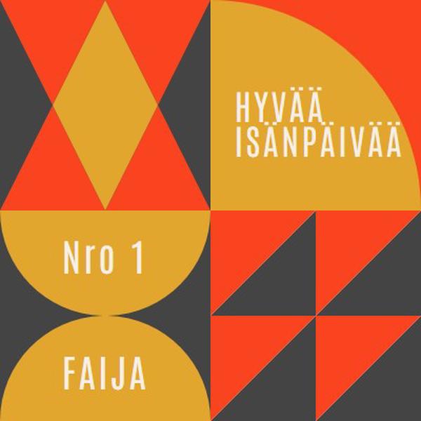 Numero yksi isä orange modern-geometric-&-linear