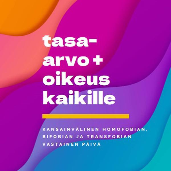 Kansainvälisen homofobian vastaisen päivän kunnia purple modern-bold