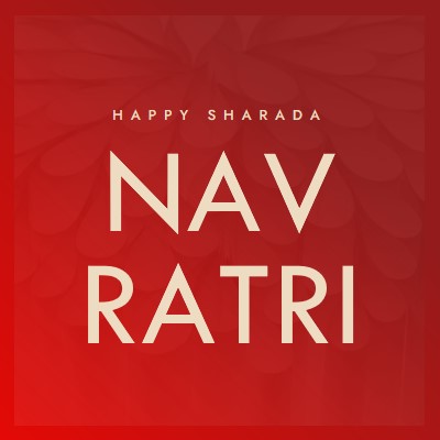 Happy Sharada Navaratri red modern-simple