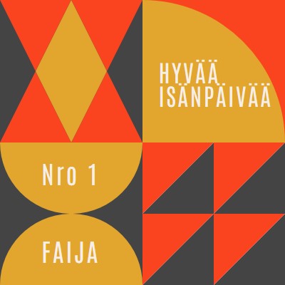 Numero yksi isä orange modern-geometric-&-linear