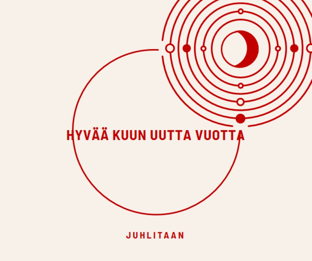 Juhlitaan kuun uutta vuotta white modern-simple