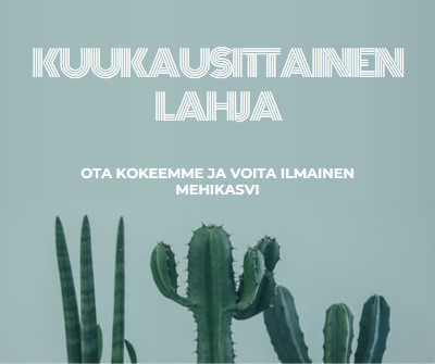 Kuukausittainen lahjakoe green modern-simple