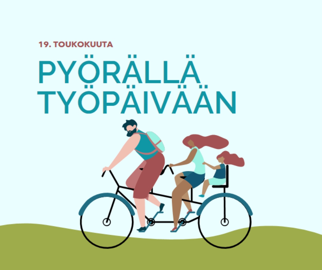 Pyörällä työpäivään blue whimsical-color-block