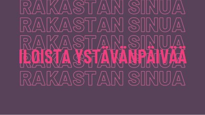 Rakastan sinua, Valentine. purple modern-bold