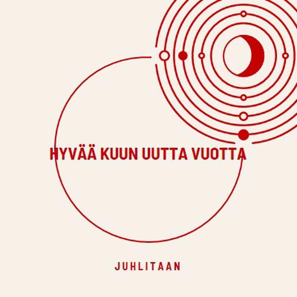 Juhlitaan kuun uutta vuotta white modern-simple