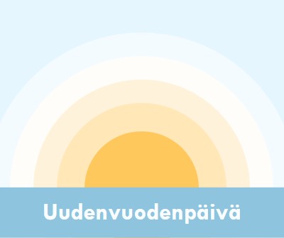 Uudenvuodenpäivän aurinko blue modern-simple