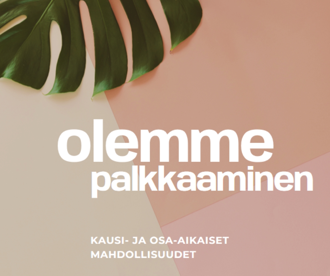 Palkkaamme kausityöntekijöitä pink modern-simple