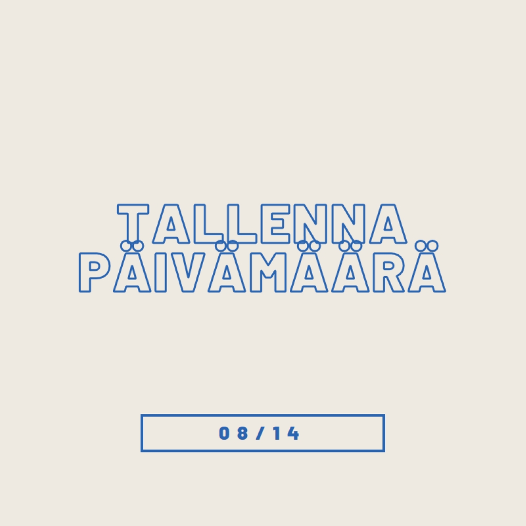 Sininen päivämäärä gray whimsical-line