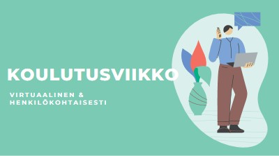 Koulutusviikko green modern-color-block