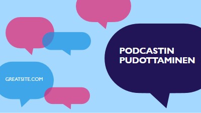 Podcastin pudottaminen nyt blue modern-color-block