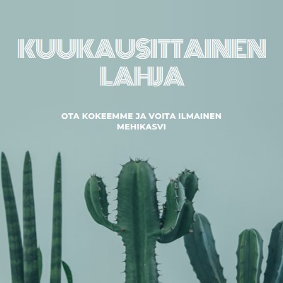 Kuukausittainen lahjakoe green modern-simple