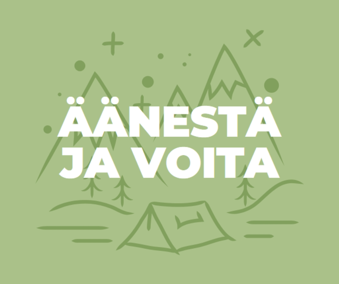 Äänestä ja voita green whimsical-line