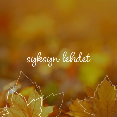 Syksyn lehdet orange organic-simple