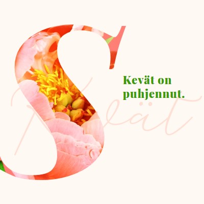 Kevätvalmistelu pink vintage-botanical