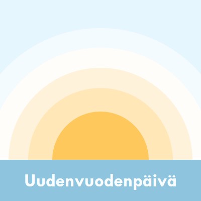 Uudenvuodenpäivän aurinko blue modern-simple