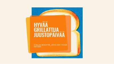 Hyvää grillattua juustopäivää orange modern-bold