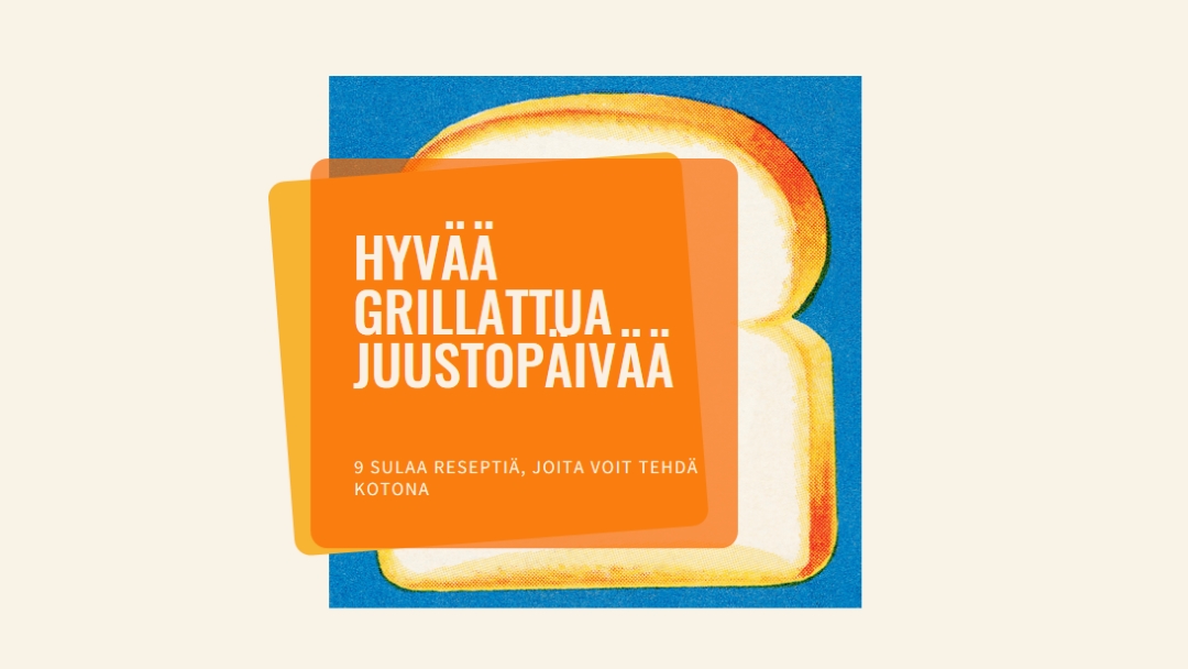 Hyvää grillattua juustopäivää orange modern-bold