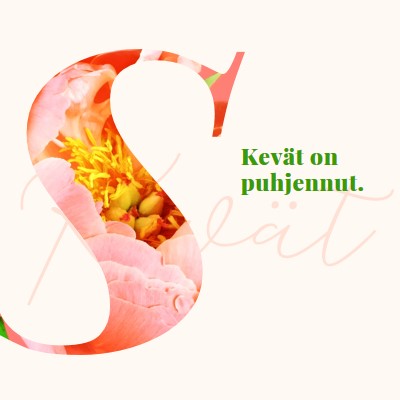 Kevätvalmistelu pink vintage-botanical