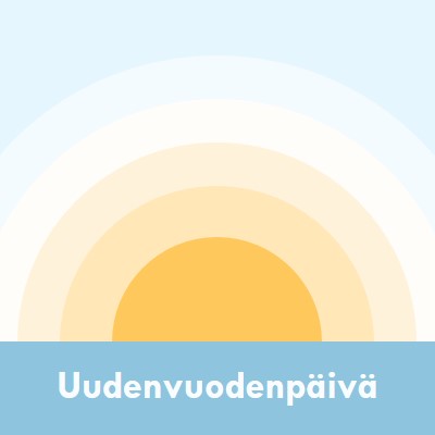 Uudenvuodenpäivän aurinko blue modern-simple