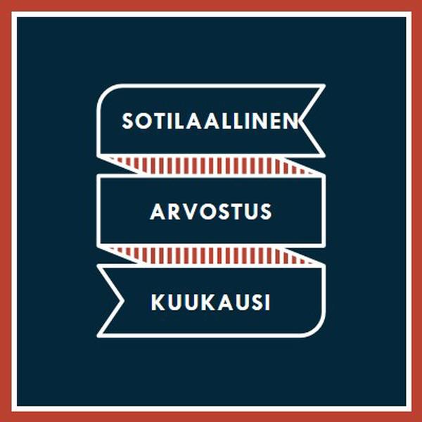 Sotilaallisen arvostuskuukauden juhliminen blue modern-simple