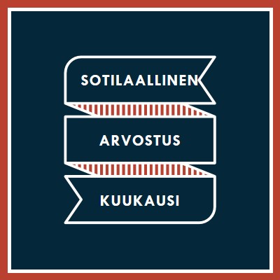 Sotilaallisen arvostuskuukauden juhliminen blue modern-simple