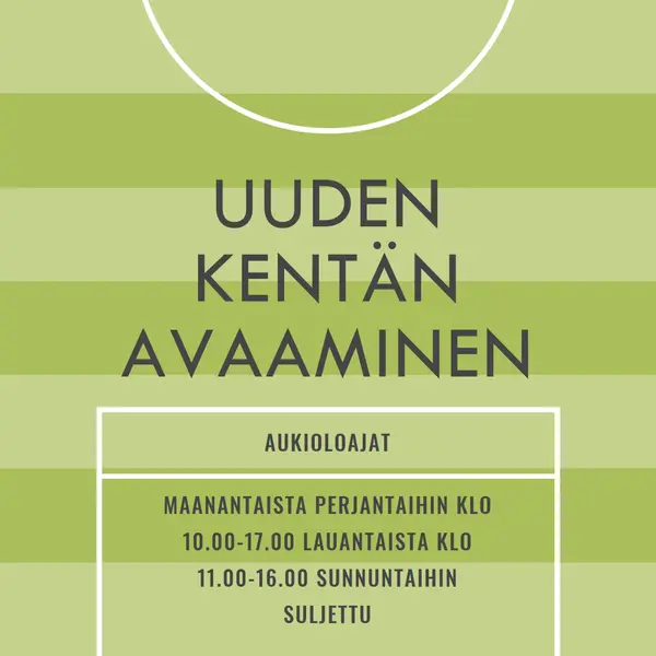 Kentän tavoitteet green modern-geometric-&-linear