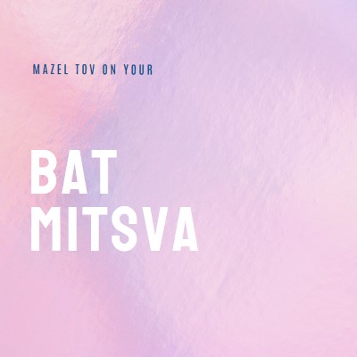 Bat mitsvan juhliminen pink modern-simple