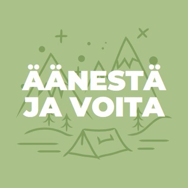 Äänestä ja voita green whimsical-line