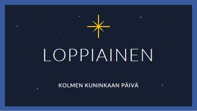 Epiphanyn tarkkaileminen blue modern-simple