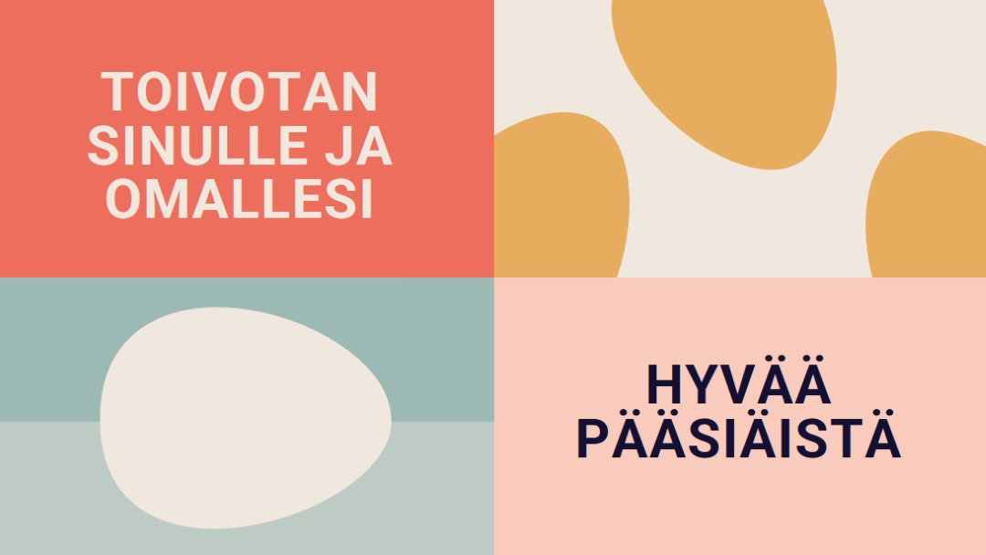 Hyvää pääsiäistä sinulle ja sinun orange modern-color-block