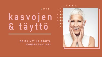 Kasvojen ja täyteaineiden myynti orange modern-geometric-&-linear