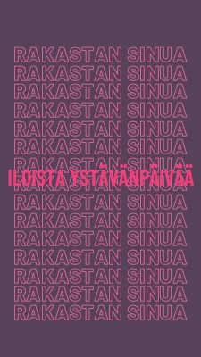 Rakastan sinua, Valentine. purple modern-bold