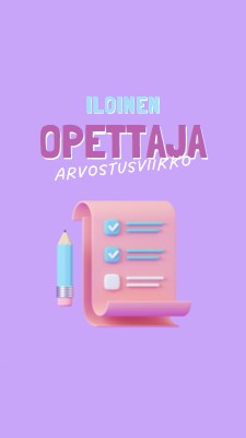 Opettajien arvostusviikko purple whimsical-color-block