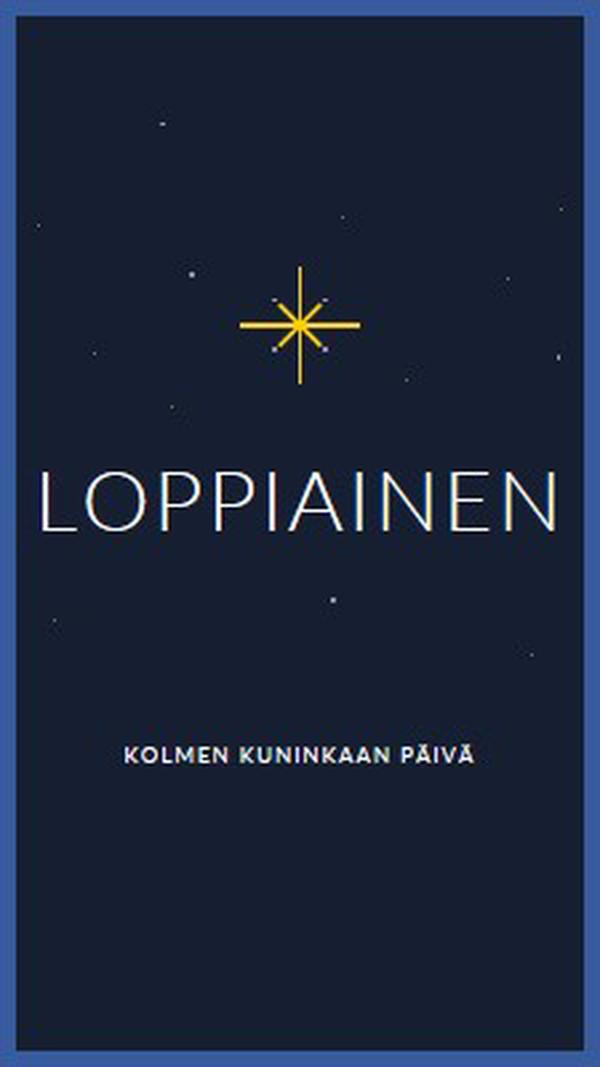 Epiphanyn tarkkaileminen blue modern-simple