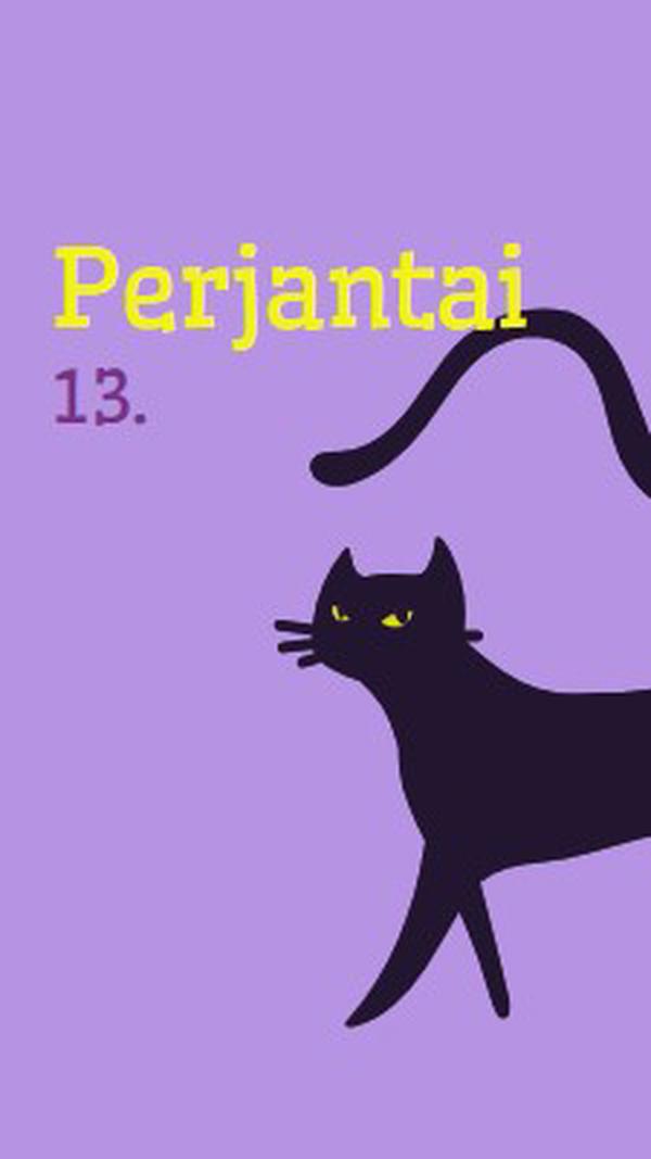 Perjantai 13. purple organic-simple